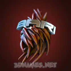 bari in Red Twisted style - 3D name wallpaper