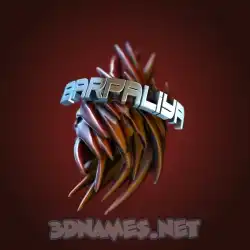 barpaliya in Red Twisted style - 3D name wallpaper