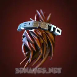 bebeto in Red Twisted style - 3D name wallpaper