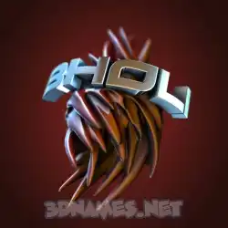 bholi in Red Twisted style - 3D name wallpaper