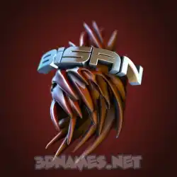 bisan in Red Twisted style - 3D name wallpaper