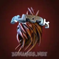 burak in Red Twisted style - 3D name wallpaper