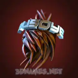 busoye in Red Twisted style - 3D name wallpaper