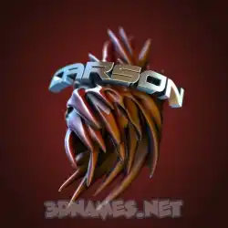 carson in Red Twisted style - 3D name wallpaper