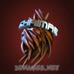 chaimae in Red Twisted style - 3D name wallpaper