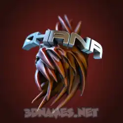 chana in Red Twisted style - 3D name wallpaper