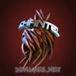chantel in Red Twisted style - 3D name wallpaper