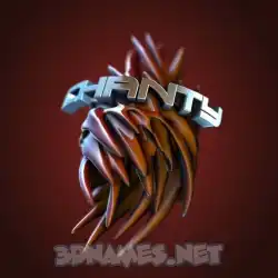 chanty in Red Twisted style - 3D name wallpaper