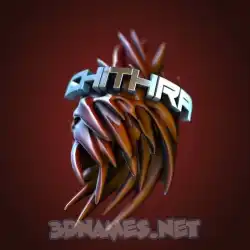 chithra in Red Twisted style - 3D name wallpaper