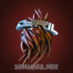 cyril in Red Twisted style - 3D name wallpaper