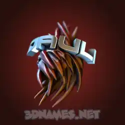 dauli in Red Twisted style - 3D name wallpaper