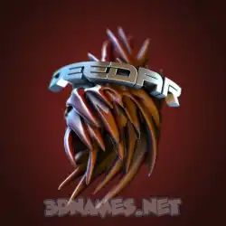deedar in Red Twisted style - 3D name wallpaper