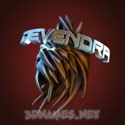 devendra in Red Twisted style - 3D name wallpaper