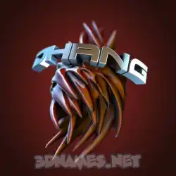 dhang in Red Twisted style - 3D name wallpaper