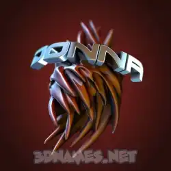 donna in Red Twisted style - 3D name wallpaper