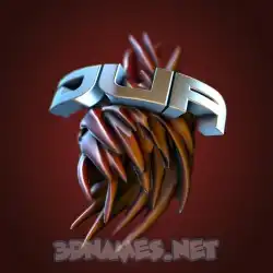 dua in Red Twisted style - 3D name wallpaper