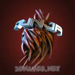 dunja in Red Twisted style - 3D name wallpaper