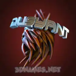 dusyant in Red Twisted style - 3D name wallpaper