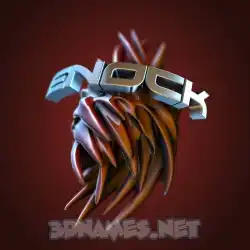 enock in Red Twisted style - 3D name wallpaper