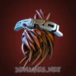errol in Red Twisted style - 3D name wallpaper