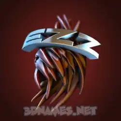 ezz in Red Twisted style - 3D name wallpaper