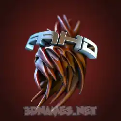 fahd in Red Twisted style - 3D name wallpaper