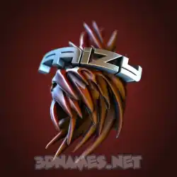 faizy in Red Twisted style - 3D name wallpaper