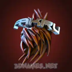 fakru in Red Twisted style - 3D name wallpaper