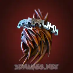 farrukh in Red Twisted style - 3D name wallpaper
