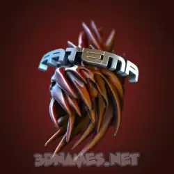 fatema in Red Twisted style - 3D name wallpaper