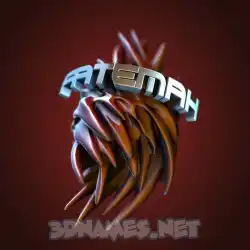 fatemah in Red Twisted style - 3D name wallpaper