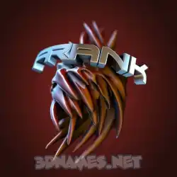 frank in Red Twisted style - 3D name wallpaper