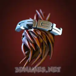 gaby in Red Twisted style - 3D name wallpaper