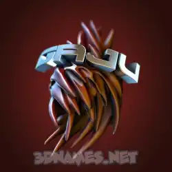 gaju in Red Twisted style - 3D name wallpaper