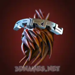 garry in Red Twisted style - 3D name wallpaper