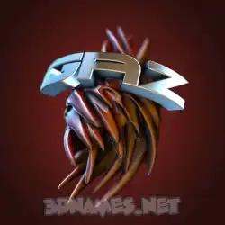 gaz in Red Twisted style - 3D name wallpaper