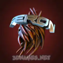 geron in Red Twisted style - 3D name wallpaper