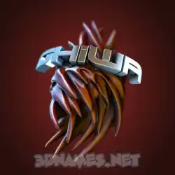 ghiwa in Red Twisted style - 3D name wallpaper