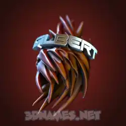 gilbert in Red Twisted style - 3D name wallpaper