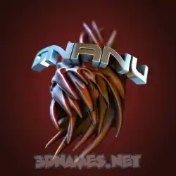 gnanu in Red Twisted style - 3D name wallpaper