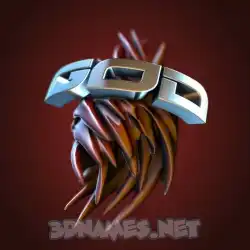 god in Red Twisted style - 3D name wallpaper