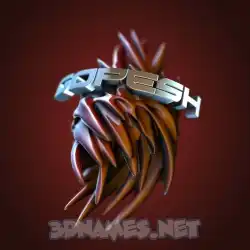 gopesh in Red Twisted style - 3D name wallpaper