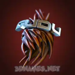 gudu in Red Twisted style - 3D name wallpaper