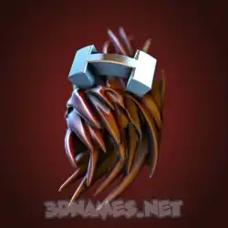 h in Red Twisted style - 3D name wallpaper
