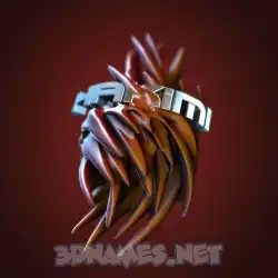 hakimi in Red Twisted style - 3D name wallpaper