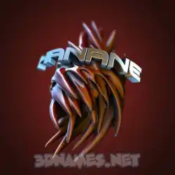 hanane in Red Twisted style - 3D name wallpaper