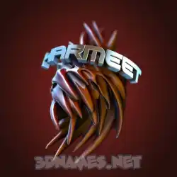 harmeet in Red Twisted style - 3D name wallpaper