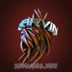 harvin in Red Twisted style - 3D name wallpaper