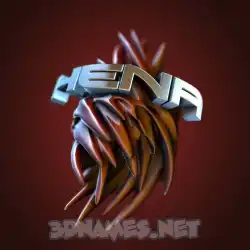 hena in Red Twisted style - 3D name wallpaper