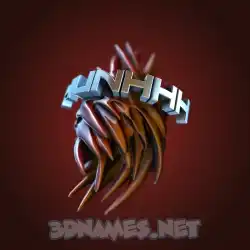 hunhhh in Red Twisted style - 3D name wallpaper